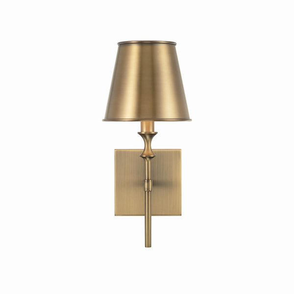 Quincy 6.5" One Light Wall Sconce, Aged Brass