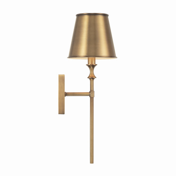 Quincy 6.5" One Light Wall Sconce, Aged Brass