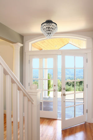 Bauble 13'' Three Light Semi Flush Mount, Matte Black Alt 4.jpg