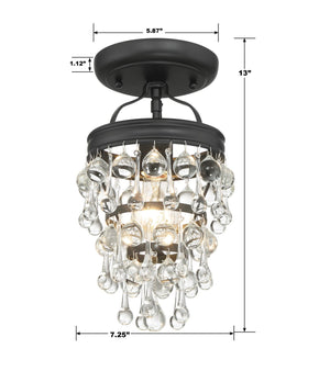 Bauble 7.25'' One Light Semi Flush Mount, Matte Black Alt 4.jpg