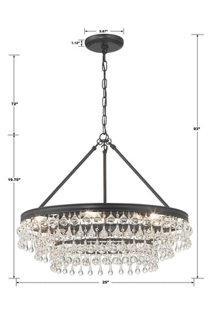 Bauble 25'' Six Light Chandelier, Matte Black Alt 5.jpg