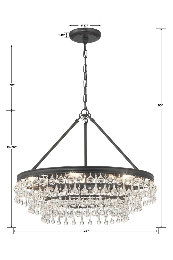 Bauble 25'' Six Light Chandelier, Matte Black Alt 5.jpg