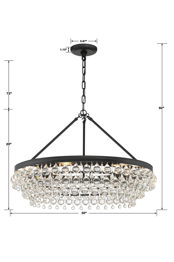 Bauble 30'' Six Light Chandelier, Matte Black Alt 5.jpg