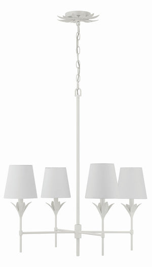 Laurel 28'' Four Light Chandelier, Matte White - Alternate Product Image 1.jpg