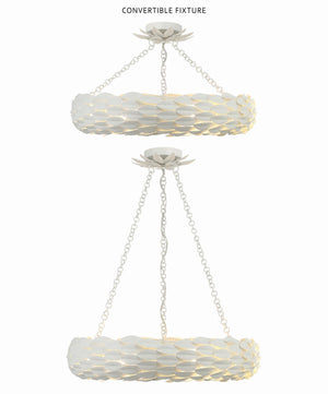 Laurel 24'' Six Light Pendant, Matte White Alt 4.jpg