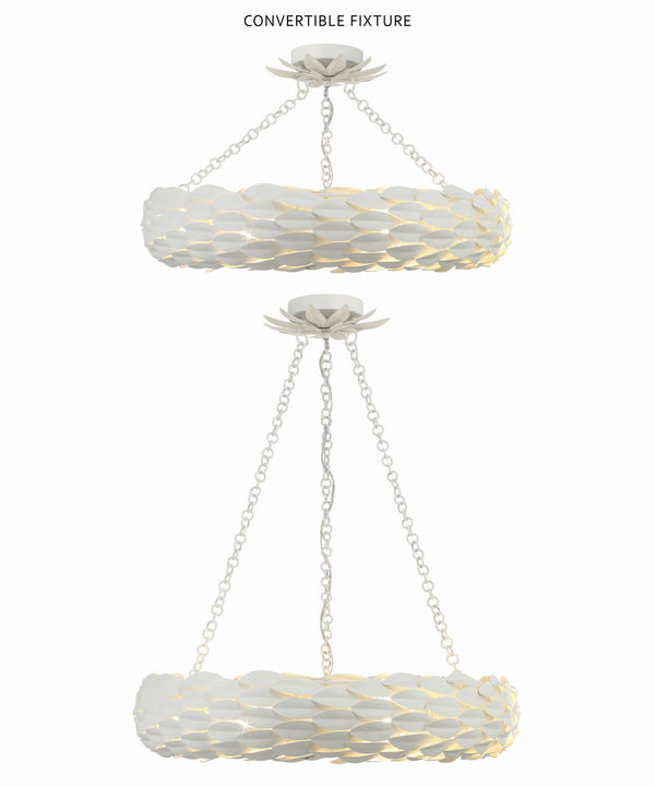 Laurel 24'' Six Light Semi Flush Mount, Matte White - Alternate Product Image 1.jpg