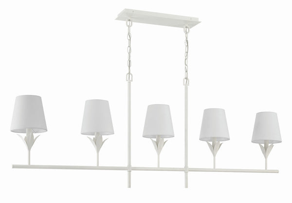 Laurel 6'' Five Light Chandelier, Matte White - Alternate Product Image 1.jpg