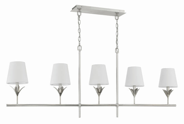Laurel 6'' Five Light Chandelier, Antique Silver - Alternate Product Image 1.jpg