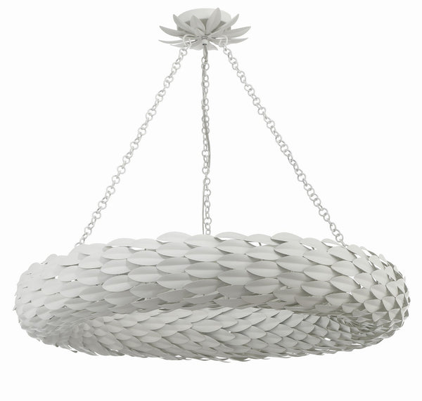 Laurel 33.5'' Eight Light Pendant, Matte White - Alternate Product Image 1.jpg