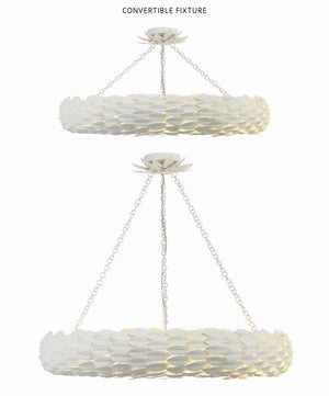 Laurel 33.5'' Eight Light Semi Flush Mount, Matte White - Alternate Product Image 1.jpg