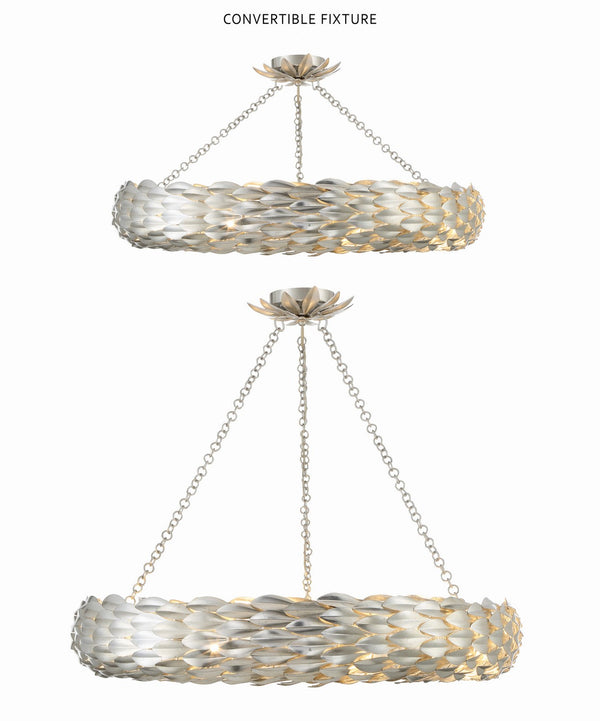 Laurel 33.5'' Eight Light Pendant, Antique Silver Alt 4.jpg
