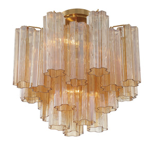 Adler 17.75'' Four Light Semi Flush Mount, Aged Brass Amber - Alternate Product Image 2.jpg
