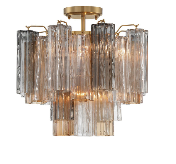 Adler 17.75'' Four Light Semi Flush Mount, Aged Brass Autumn - Alternate Product Image 1.jpg
