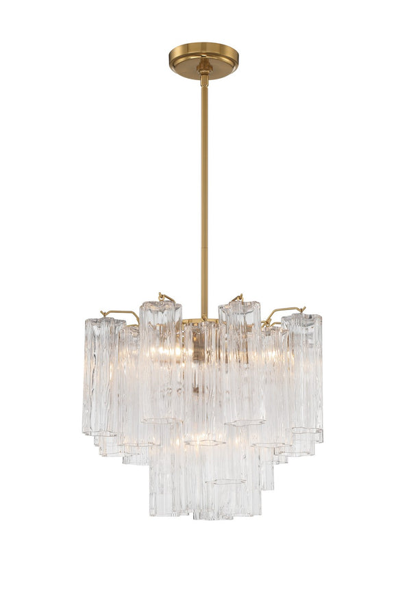 Adler 17.75'' Four Light Chandelier, Aged Brass Clear - Alternate Product Image 1.jpg