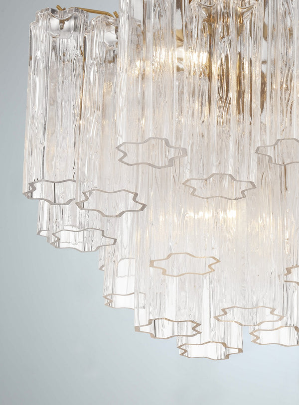 Adler 17.75'' Four Light Chandelier, Aged Brass Clear Alt 4.jpg
