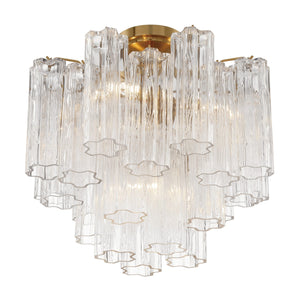 Adler 17.75'' Four Light Semi Flush Mount, Aged Brass Clear - Alternate Product Image 2.jpg