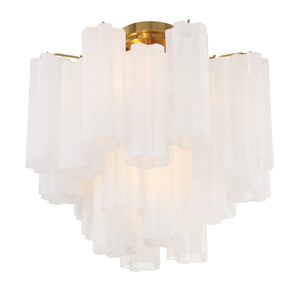 Adler 17.75'' Four Light Semi Flush Mount, Aged Brass White - Alternate Product Image 2.jpg