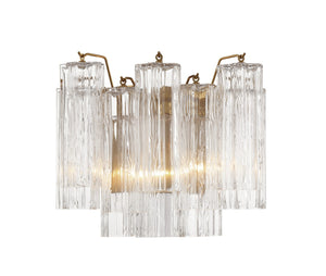 Adler 14.5'' Two Light Wall Sconce, Aged Brass Clear - Alternate Product Image 1.jpg