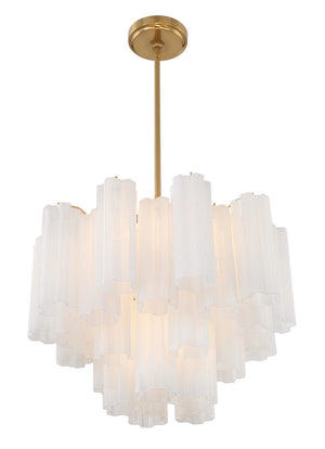 Adler 19.75'' Six Light Chandelier, Aged Brass White - Alternate Product Image 2.jpg