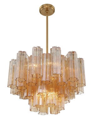 Adler 22'' Nine Light Chandelier, Aged Brass Amber - Alternate Product Image 2.jpg
