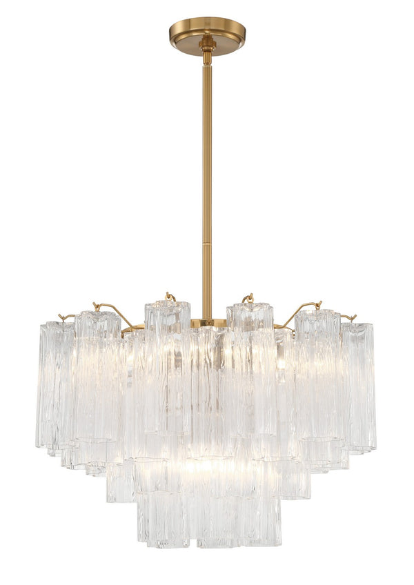 Adler 22'' Nine Light Chandelier, Aged Brass Clear - Alternate Product Image 1.jpg