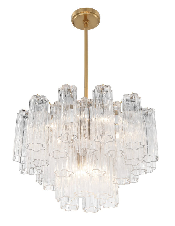 Adler 22'' Nine Light Chandelier, Aged Brass Clear - Alternate Product Image 2.jpg