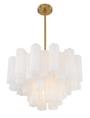 Adler 22'' Nine Light Chandelier, Aged Brass White - Alternate Product Image 2.jpg