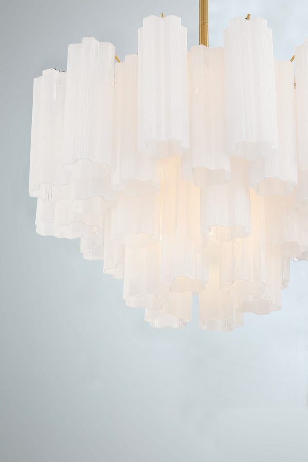 Adler 22'' Nine Light Chandelier, Aged Brass White Alt 4.jpg