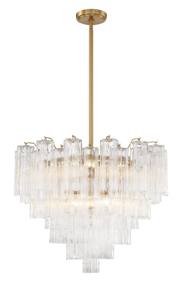 Adler 26.75'' 12 Light Chandelier, Aged Brass Clear - Alternate Product Image 1.jpg