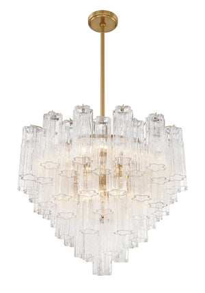 Adler 26.75'' 12 Light Chandelier, Aged Brass Clear - Alternate Product Image 2.jpg