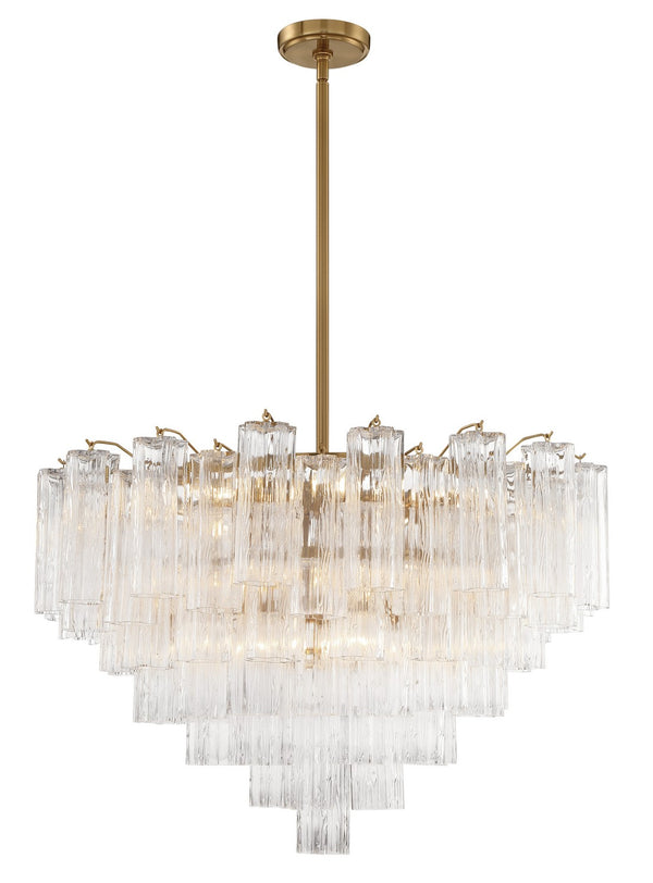 Adler 32'' 16 Light Chandelier, Aged Brass Clear - Alternate Product Image 1.jpg