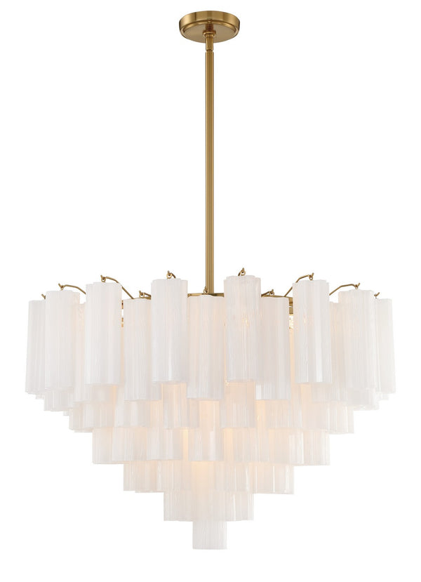 Adler 32'' 16 Light Chandelier, Aged Brass White - Alternate Product Image 1.jpg