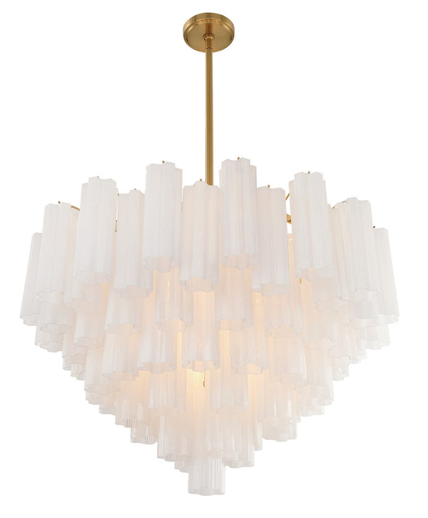 Adler 32'' 16 Light Chandelier, Aged Brass White - Alternate Product Image 2.jpg