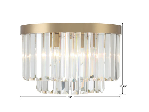 Hayworth 16'' Four Light Flush Mount, Aged Brass Alt 5.jpg