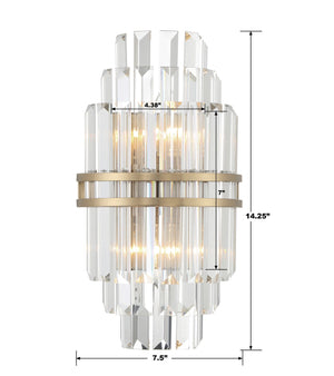 Hayworth 7.5'' Two Light Wall Sconce, Aged Brass Alt 4.jpg