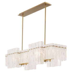 Lennox Eight Light Linear Pendant, Aged Brass - Alternate Product Image 1.jpg