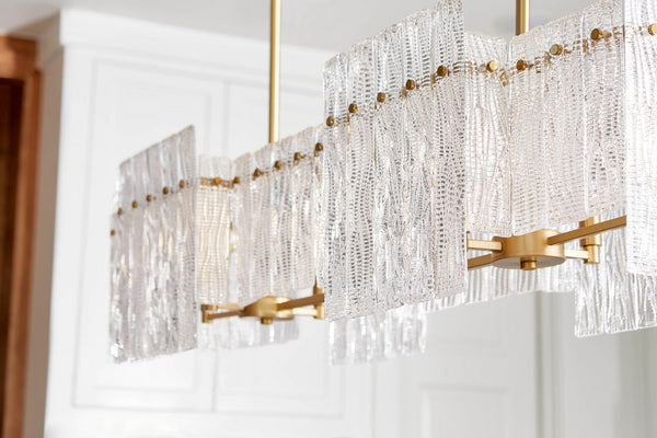 Lennox Eight Light Linear Pendant, Aged Brass Alt 4.jpg
