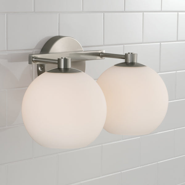 Cahya 14.75" Two Light Vanity, Brushed Nickel