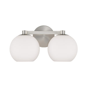 Cahya 14.75" Two Light Vanity, Brushed Nickel