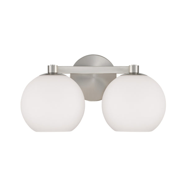 Cahya 14.75" Two Light Vanity, Brushed Nickel