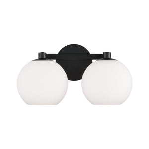 Cahya 14.75" Two Light Vanity, Matte Black