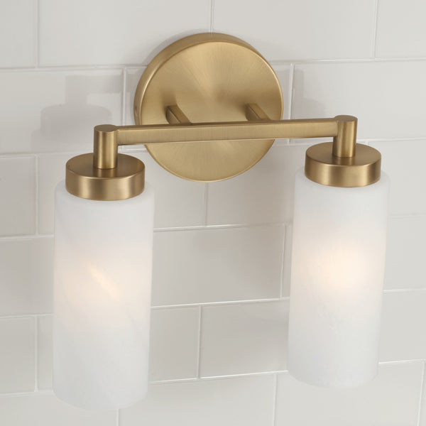 Sasha 11.25" Two Light Vanity, Aged Brass