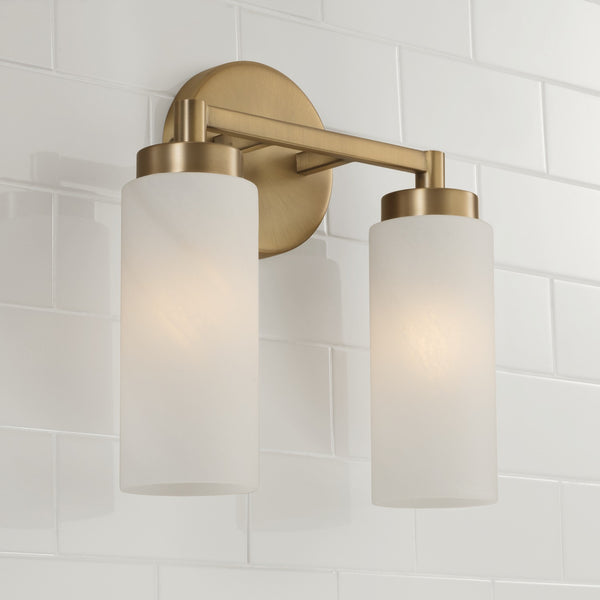 Sasha 11.25" Two Light Vanity, Aged Brass