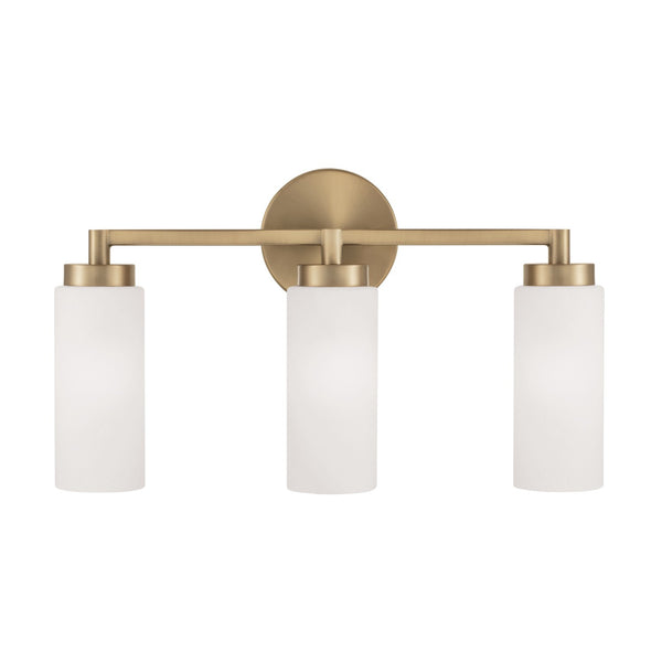Sasha 19" Three Light Vanity, Aged Brass
