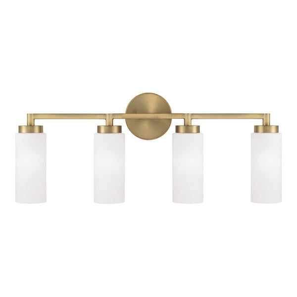 Sasha 27.5" Four Light Vanity, Aged Brass