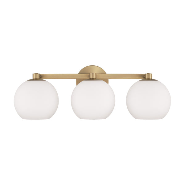 Cahya 22.75" Three Light Vanity, Aged Brass