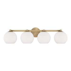 Cahya 31" Four Light Vanity, Aged Brass