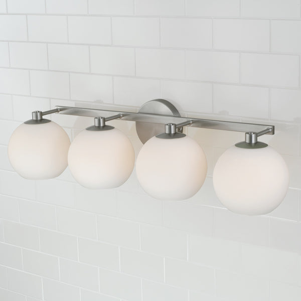 Cahya 31" Four Light Vanity, Brushed Nickel