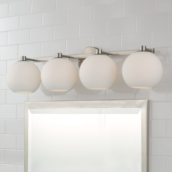 Cahya 31" Four Light Vanity, Brushed Nickel