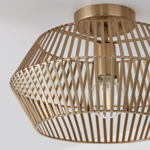 Kara 15.5'' One Light Semi-Flush Mount, Matte Brass - Alternate Product Image 1.jpg